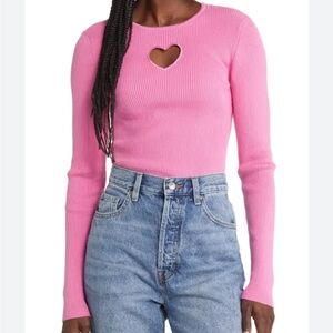 L.A. Hearts pink long sleeve crop Sz Xs